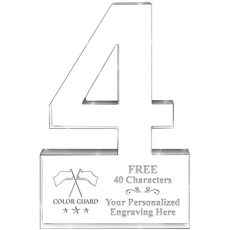 6" 4 YEARS OF SERVICE ACRYLIC