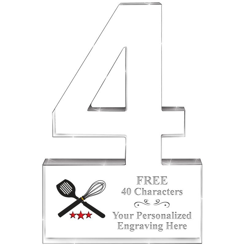 6" 4 YEARS OF SERVICE ACRYLIC