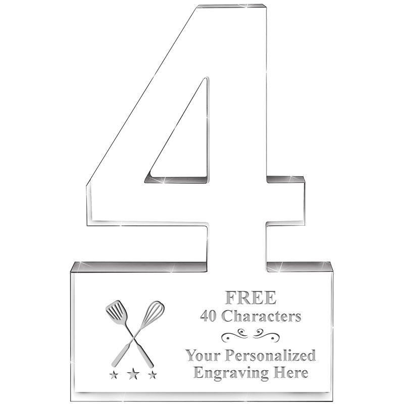 6" 4 YEARS OF SERVICE ACRYLIC