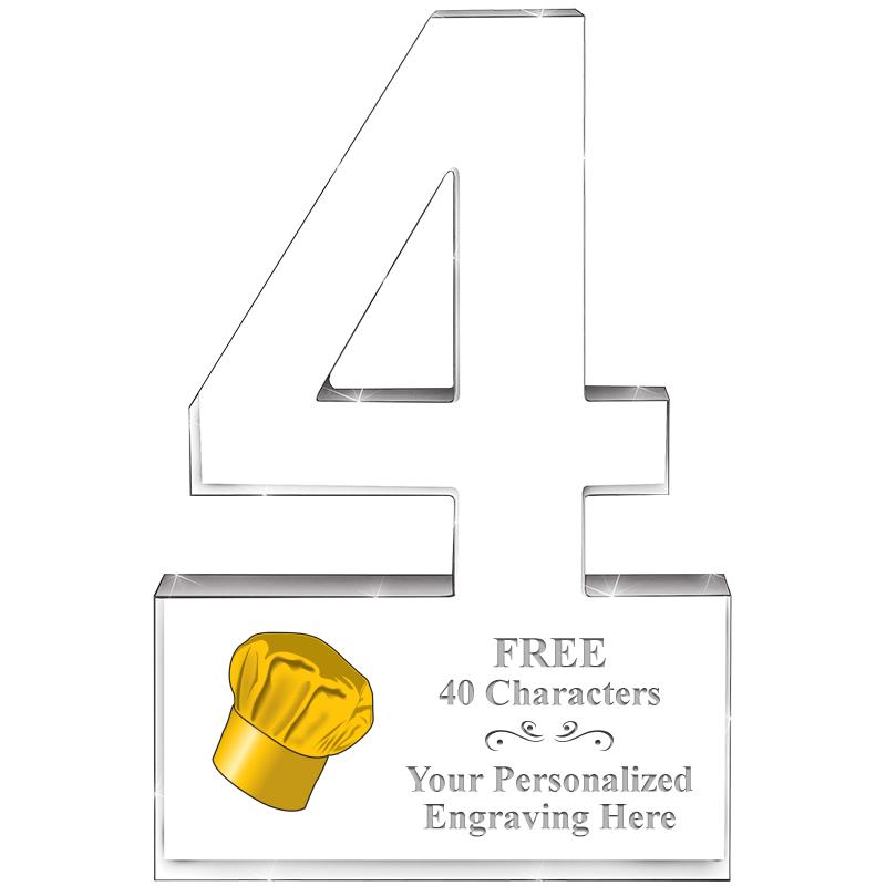 6" 4 YEARS OF SERVICE ACRYLIC