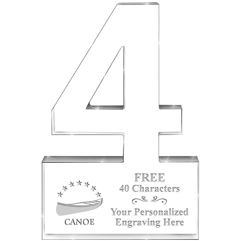 6" 4 YEARS OF SERVICE ACRYLIC