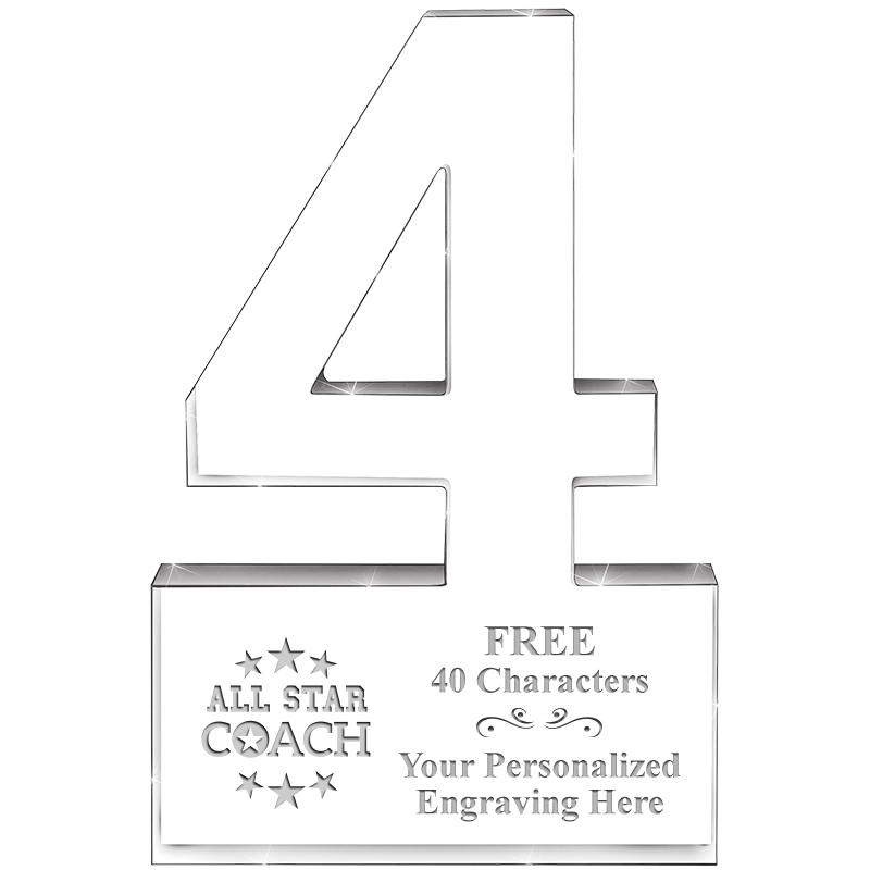 6" 4 YEARS OF SERVICE ACRYLIC