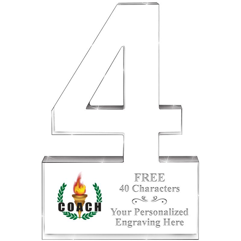 6" 4 YEARS OF SERVICE ACRYLIC