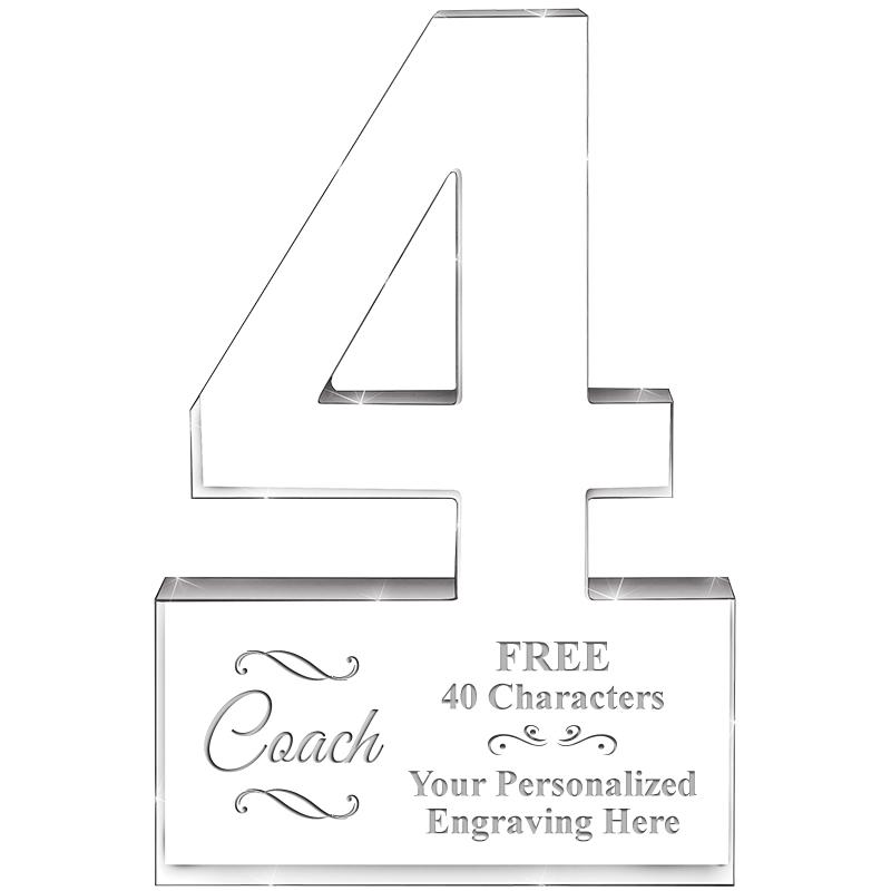 6" 4 YEARS OF SERVICE ACRYLIC