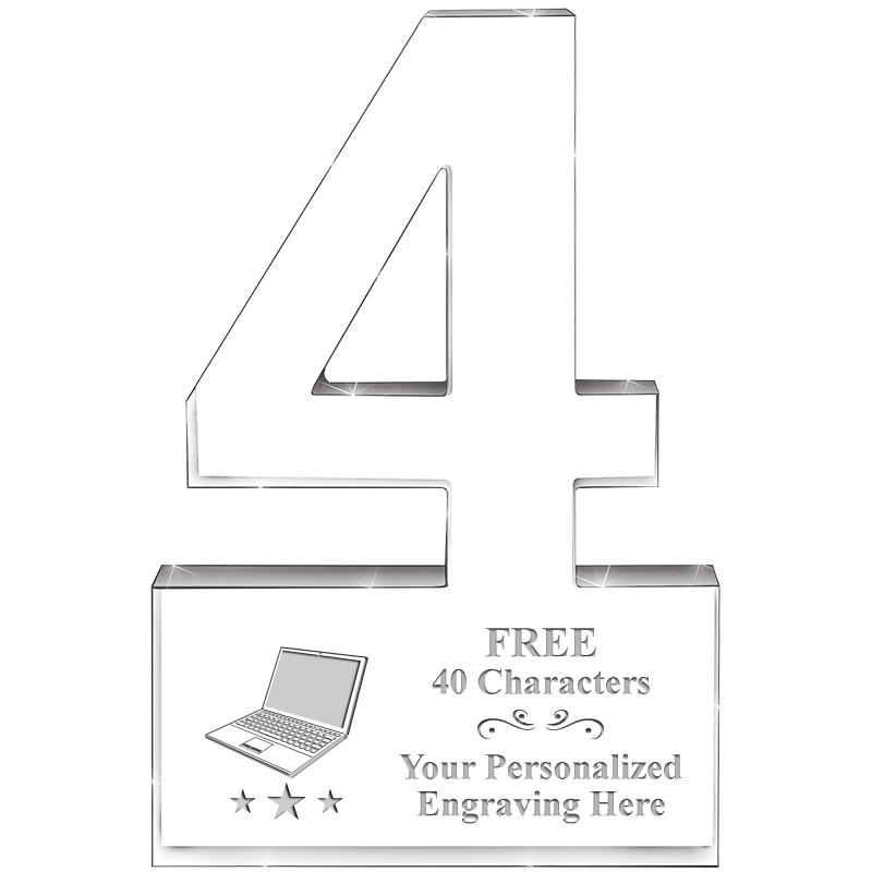 6" 4 YEARS OF SERVICE ACRYLIC