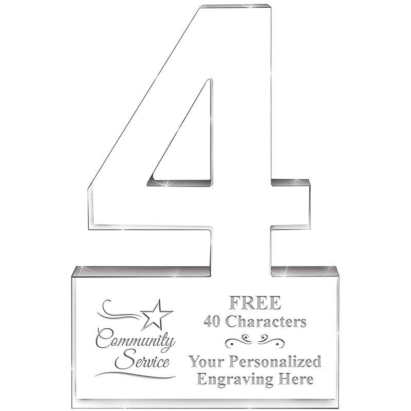 6" 4 YEARS OF SERVICE ACRYLIC