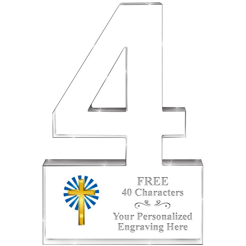 6" 4 YEARS OF SERVICE ACRYLIC