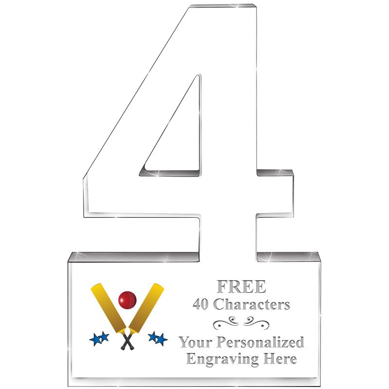 6" 4 YEARS OF SERVICE ACRYLIC