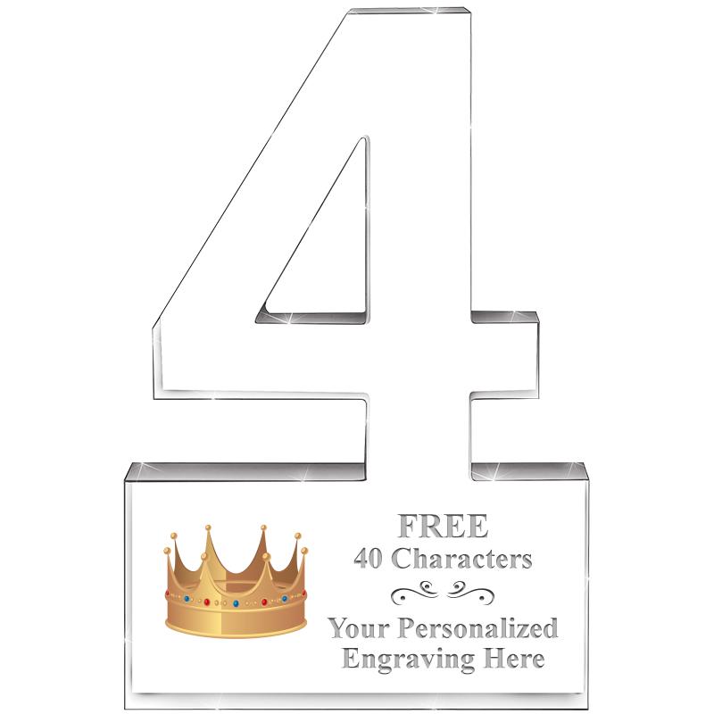 6" 4 YEARS OF SERVICE ACRYLIC