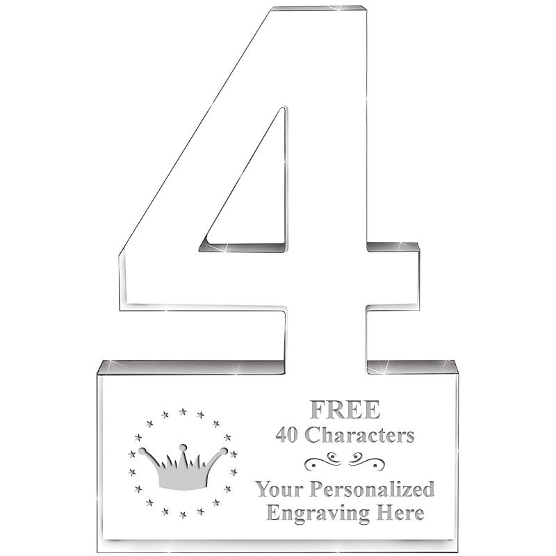 6" 4 YEARS OF SERVICE ACRYLIC