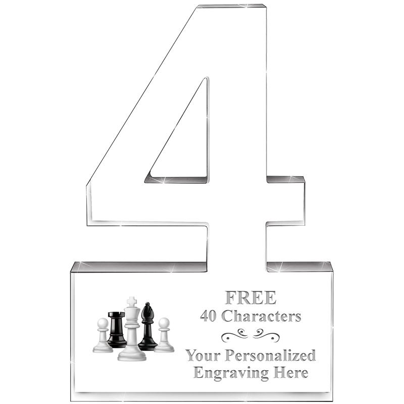 6" 4 YEARS OF SERVICE ACRYLIC