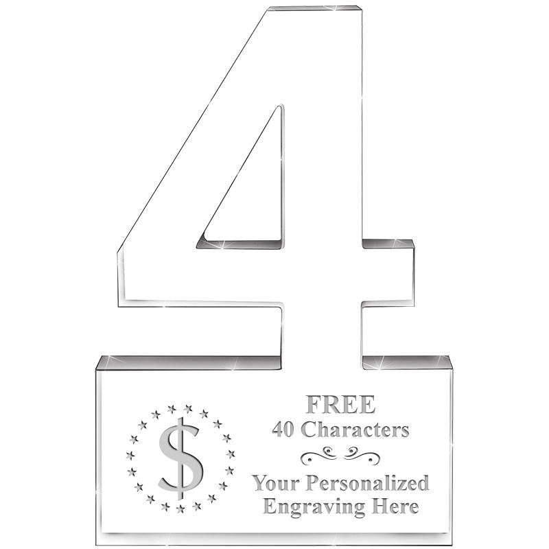 6" 4 YEARS OF SERVICE ACRYLIC