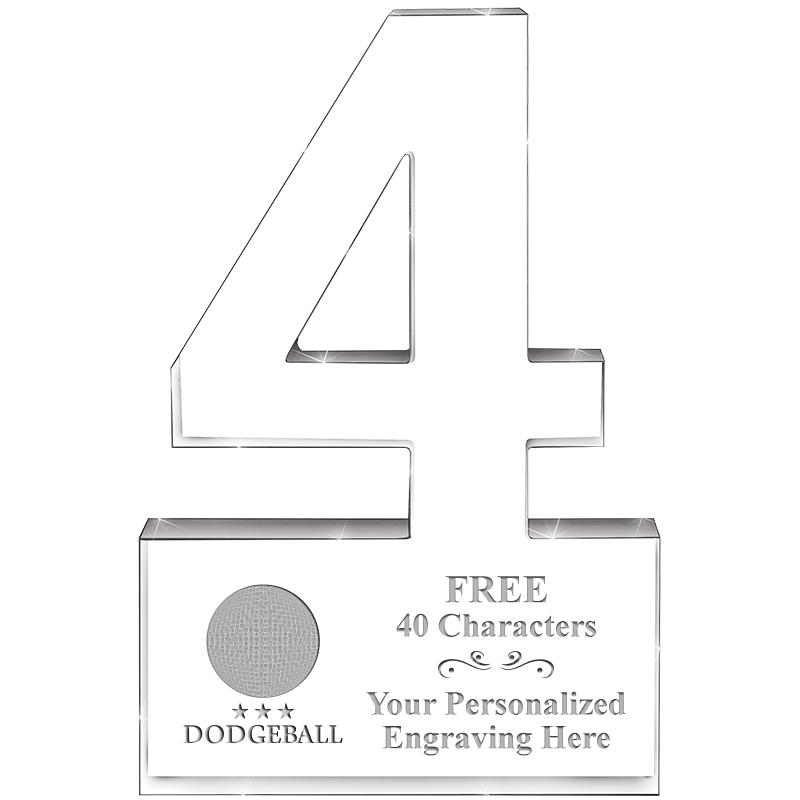 6" 4 YEARS OF SERVICE ACRYLIC