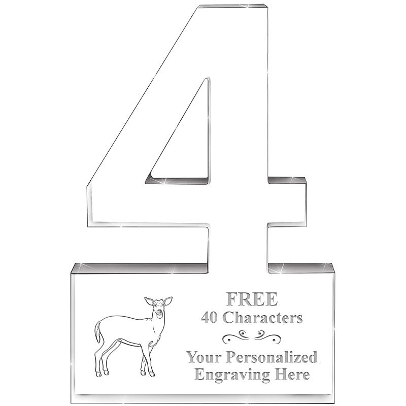 6" 4 YEARS OF SERVICE ACRYLIC