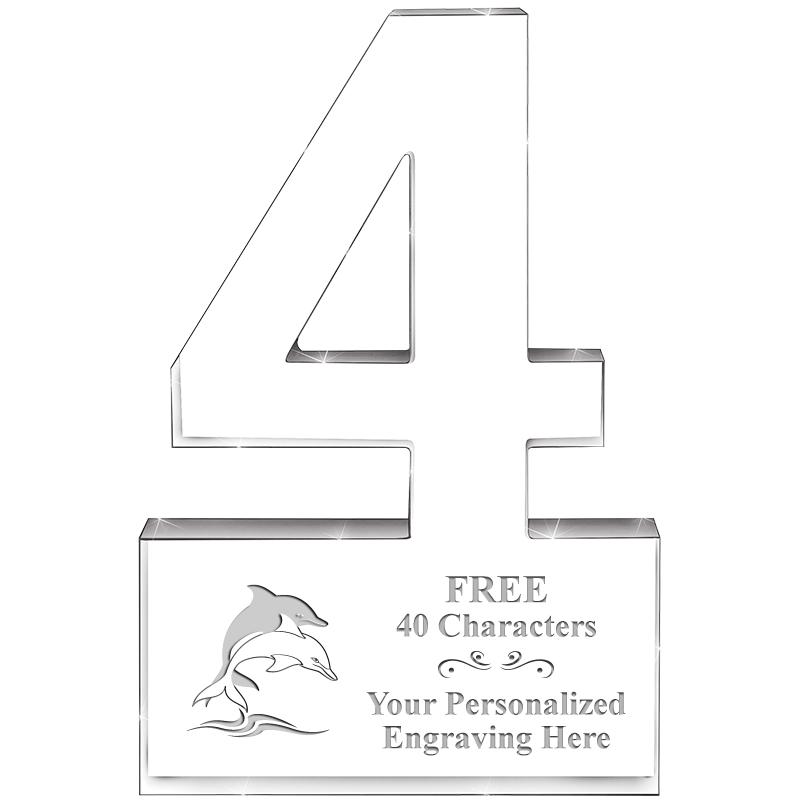 6" 4 YEARS OF SERVICE ACRYLIC