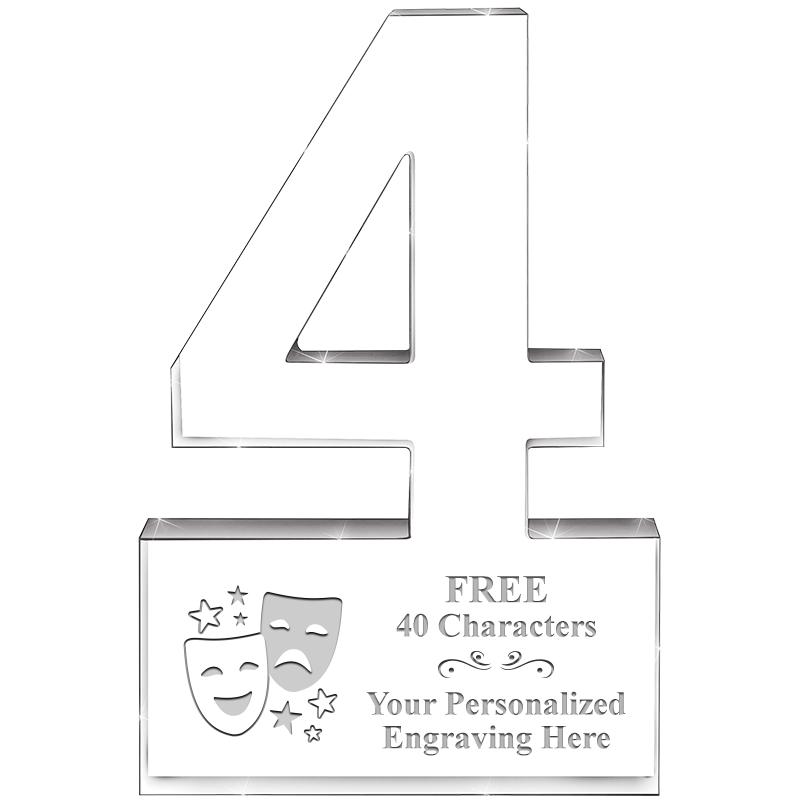 6" 4 YEARS OF SERVICE ACRYLIC