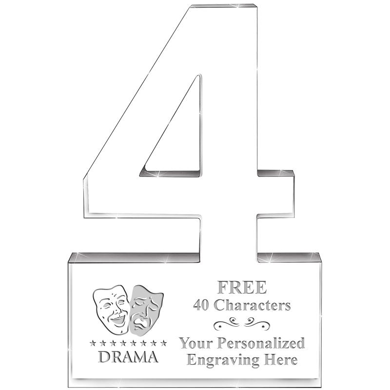 6" 4 YEARS OF SERVICE ACRYLIC