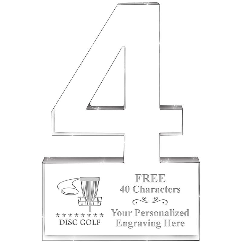 6" 4 YEARS OF SERVICE ACRYLIC