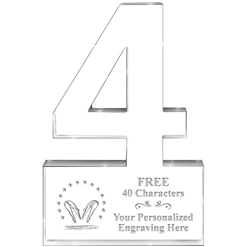 6" 4 YEARS OF SERVICE ACRYLIC