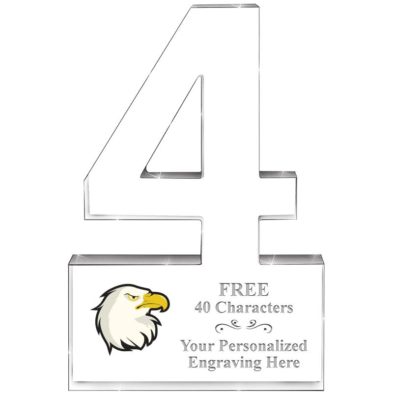 6" 4 YEARS OF SERVICE ACRYLIC