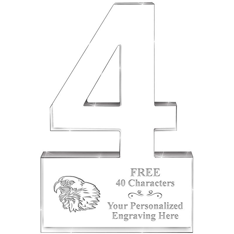 6" 4 YEARS OF SERVICE ACRYLIC