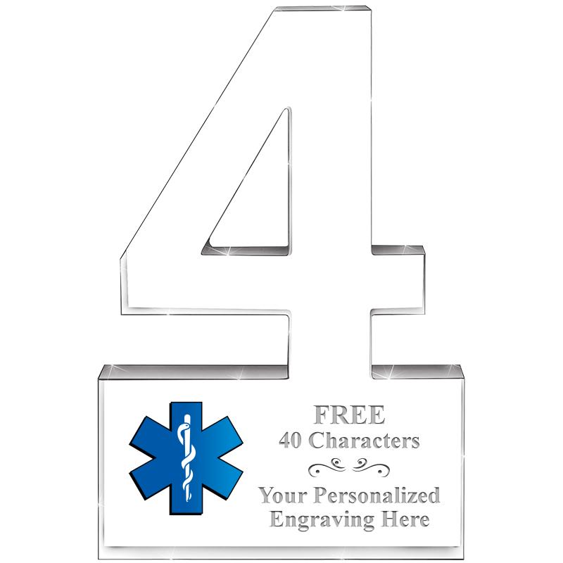 6" 4 YEARS OF SERVICE ACRYLIC