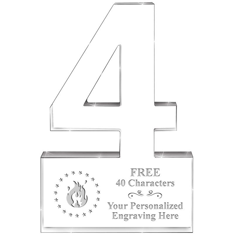 6" 4 YEARS OF SERVICE ACRYLIC