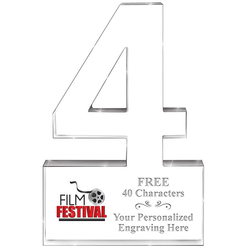 6" 4 YEARS OF SERVICE ACRYLIC