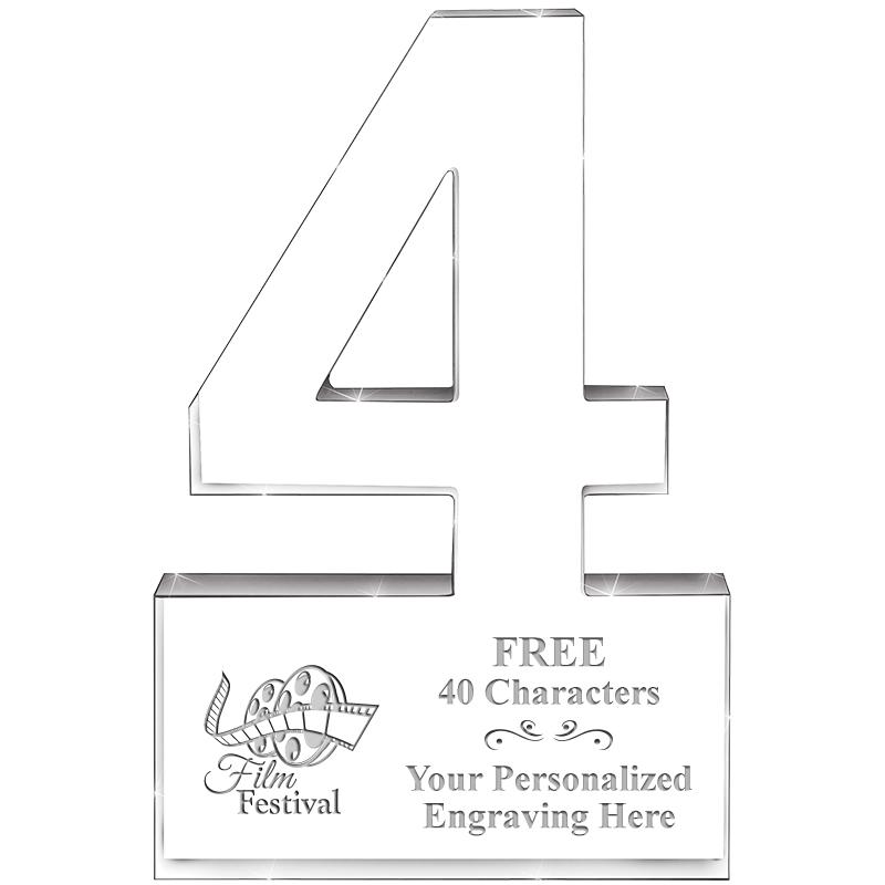 6" 4 YEARS OF SERVICE ACRYLIC