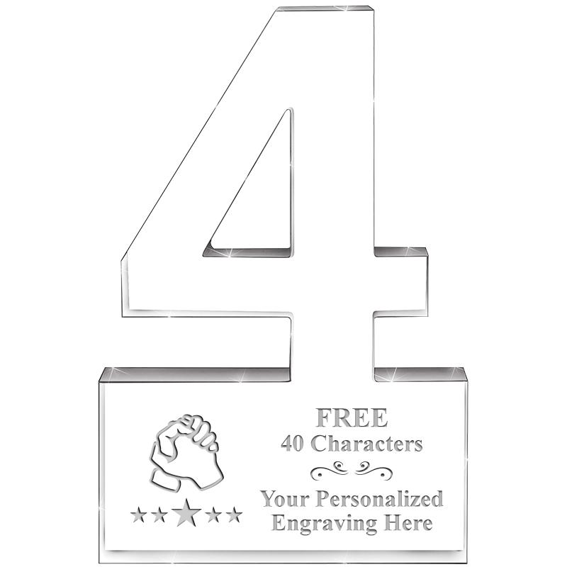 6" 4 YEARS OF SERVICE ACRYLIC