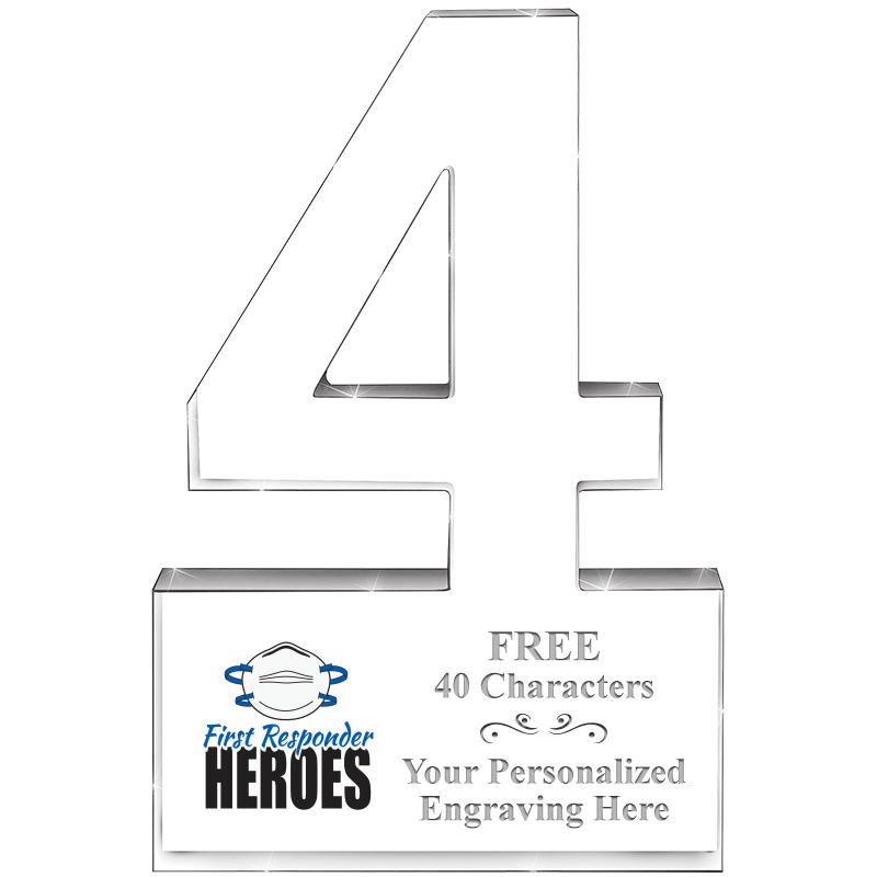 6" 4 YEARS OF SERVICE ACRYLIC