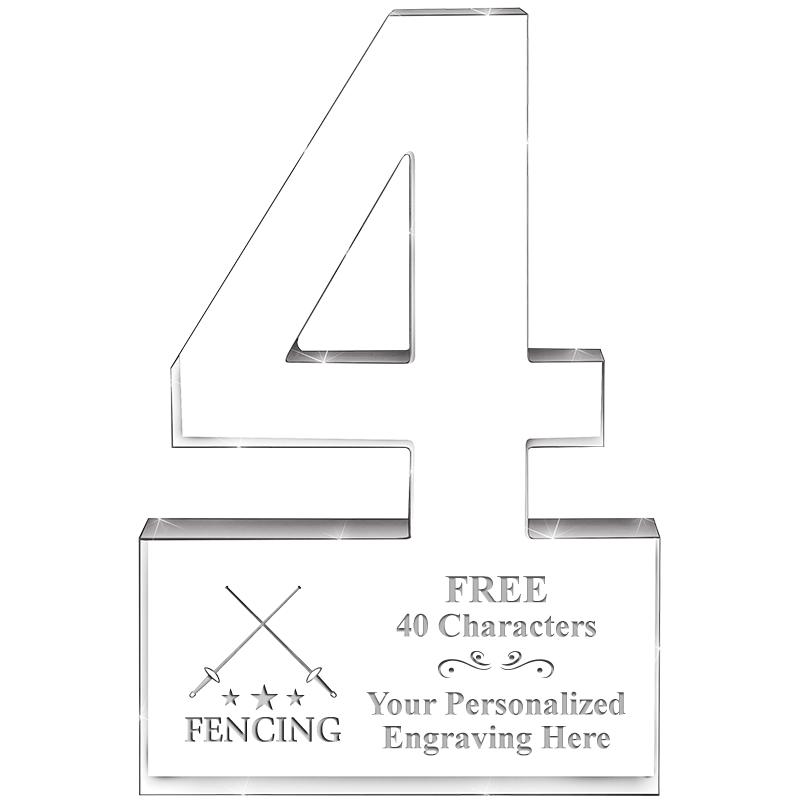 6" 4 YEARS OF SERVICE ACRYLIC