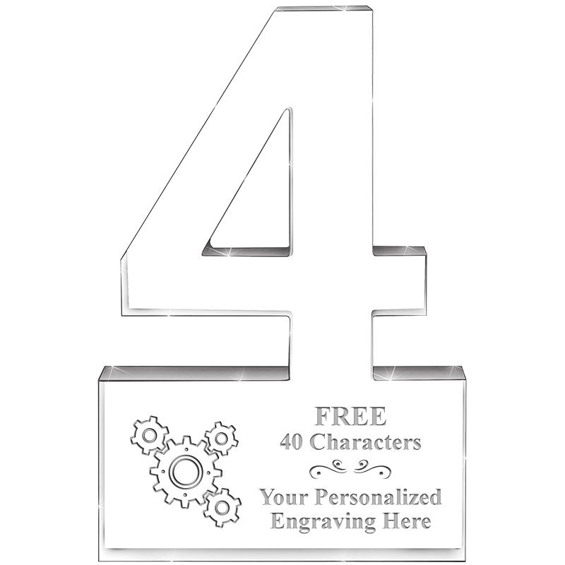 6" 4 YEARS OF SERVICE ACRYLIC