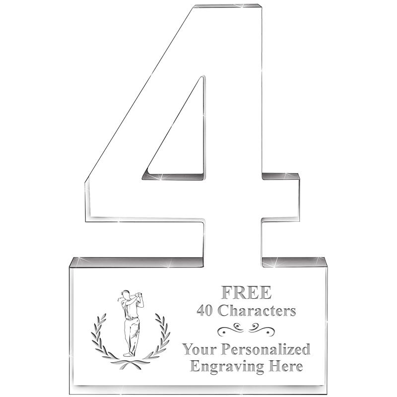 6" 4 YEARS OF SERVICE ACRYLIC