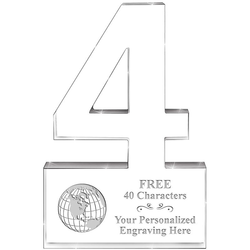 6" 4 YEARS OF SERVICE ACRYLIC