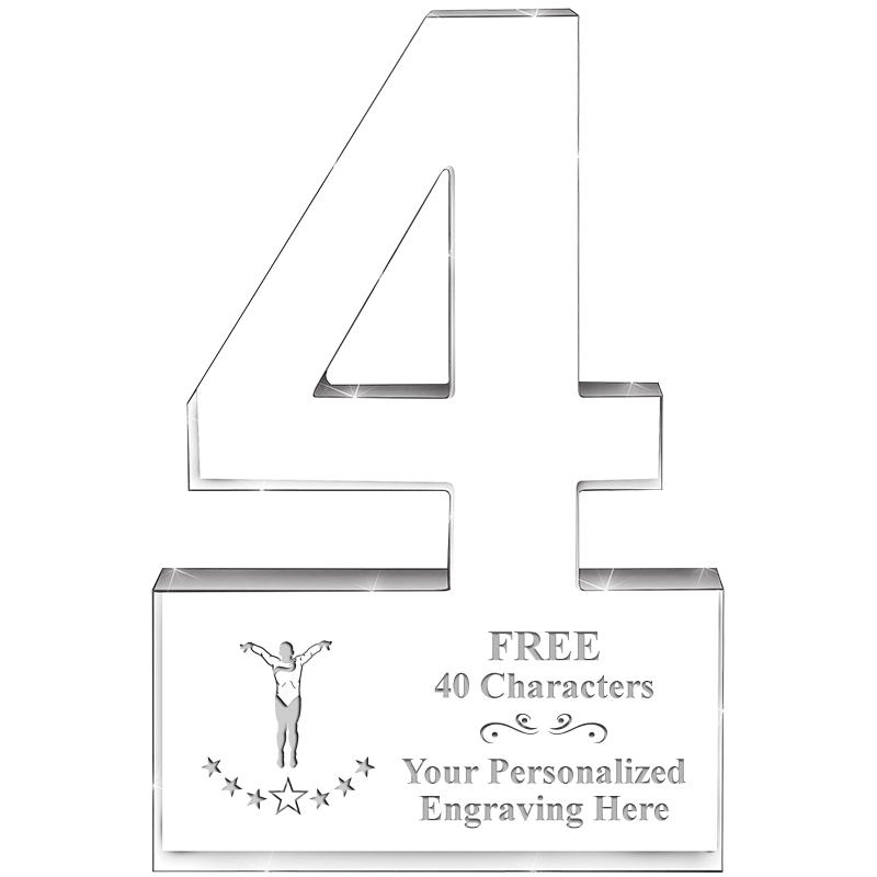 6" 4 YEARS OF SERVICE ACRYLIC