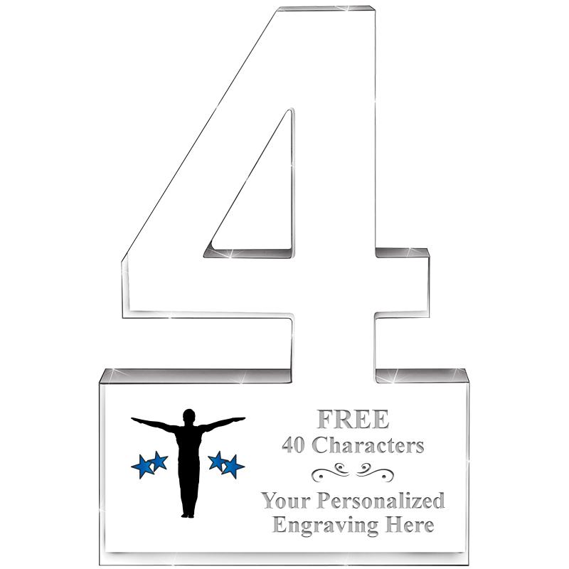 6" 4 YEARS OF SERVICE ACRYLIC