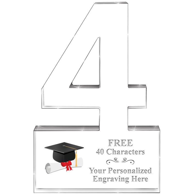 6" 4 YEARS OF SERVICE ACRYLIC