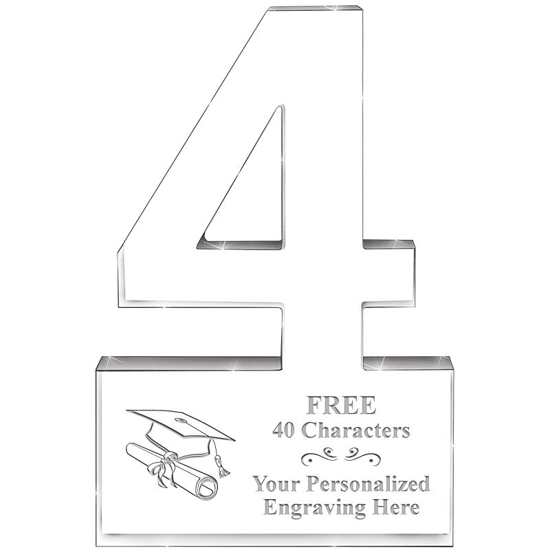 6" 4 YEARS OF SERVICE ACRYLIC