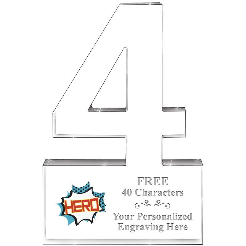 6" 4 YEARS OF SERVICE ACRYLIC