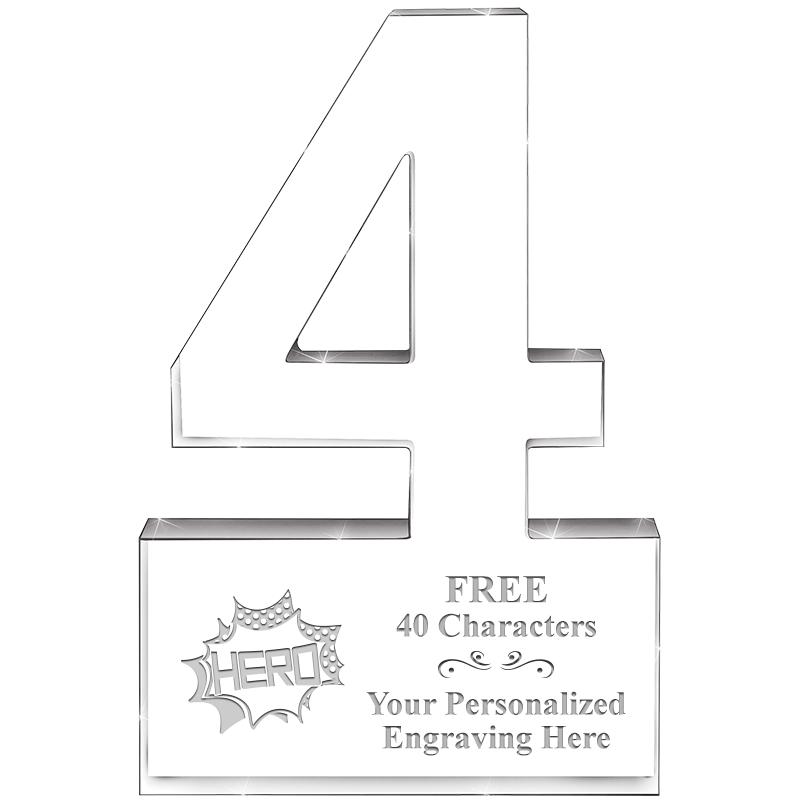 6" 4 YEARS OF SERVICE ACRYLIC