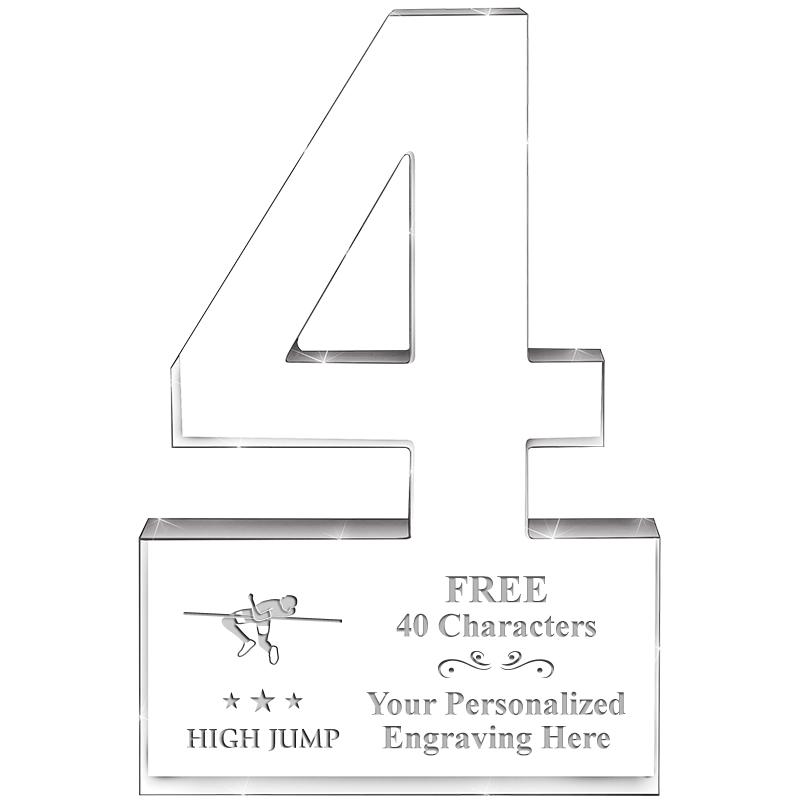 6" 4 YEARS OF SERVICE ACRYLIC