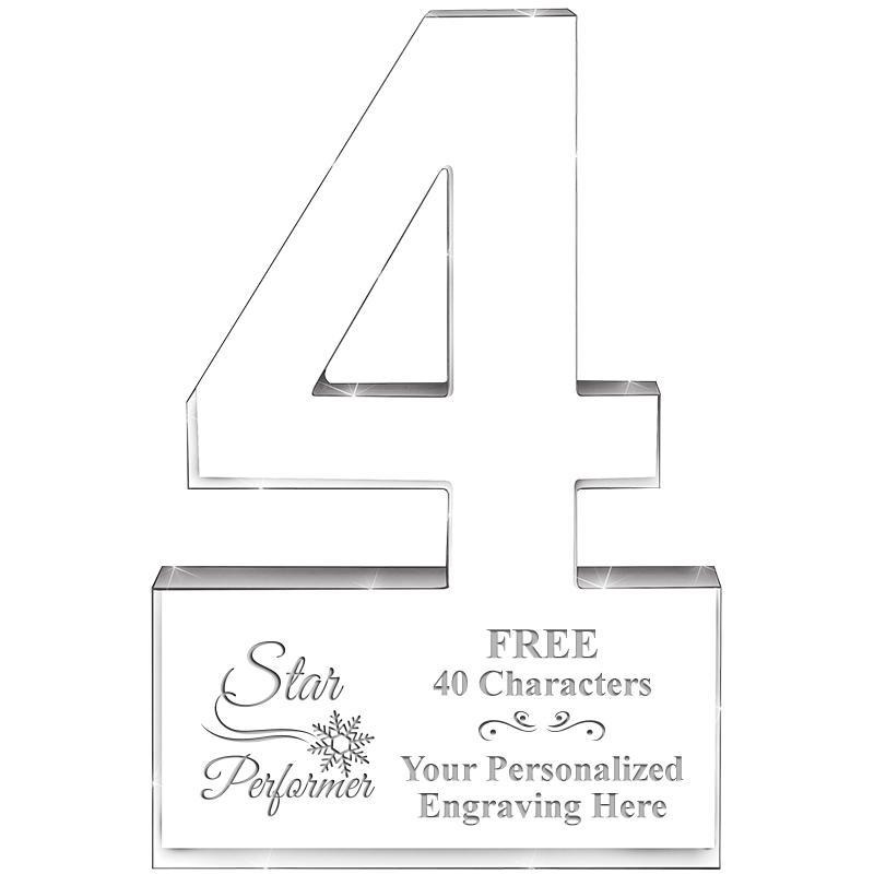 6" 4 YEARS OF SERVICE ACRYLIC