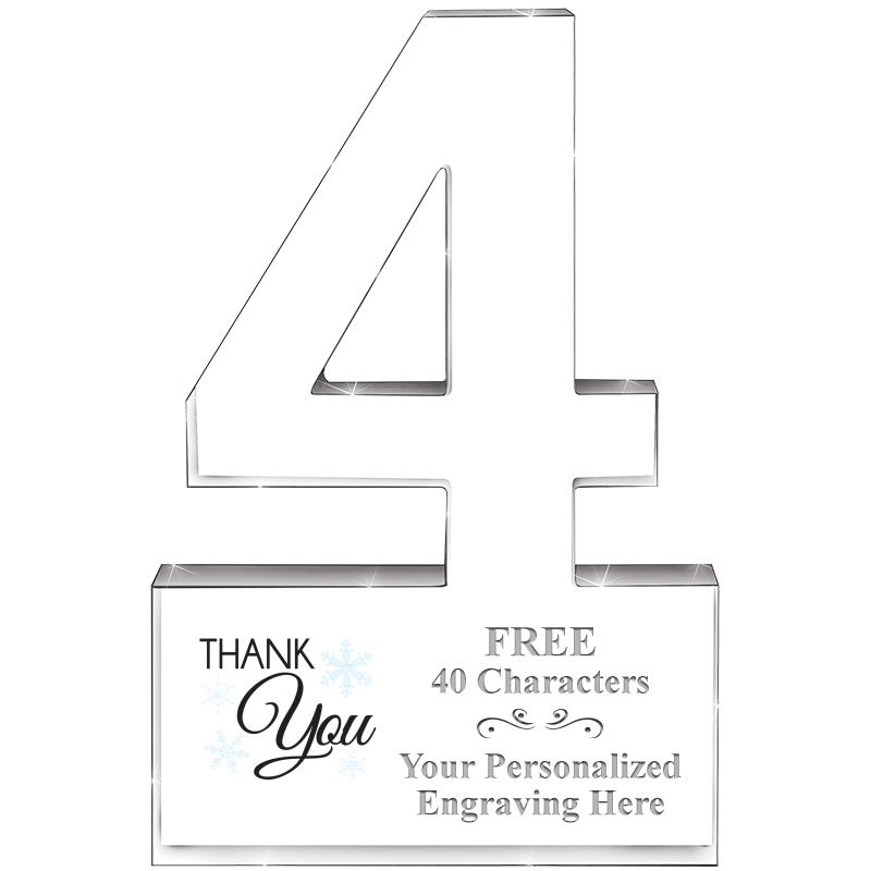 6" 4 YEARS OF SERVICE ACRYLIC