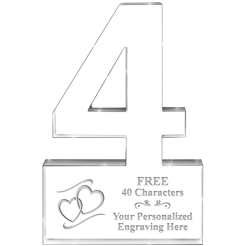 6" 4 YEARS OF SERVICE ACRYLIC