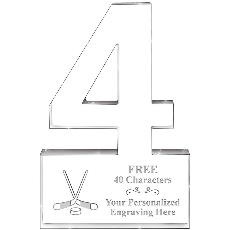 6" 4 YEARS OF SERVICE ACRYLIC