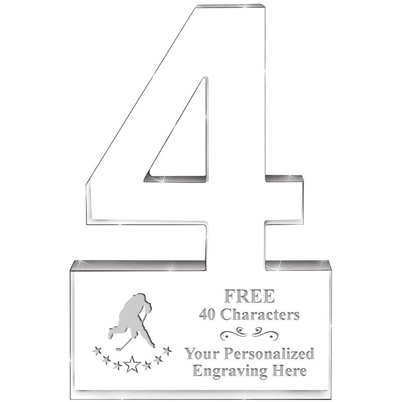 6" 4 YEARS OF SERVICE ACRYLIC