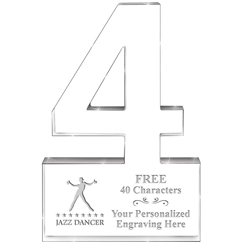 6" 4 YEARS OF SERVICE ACRYLIC