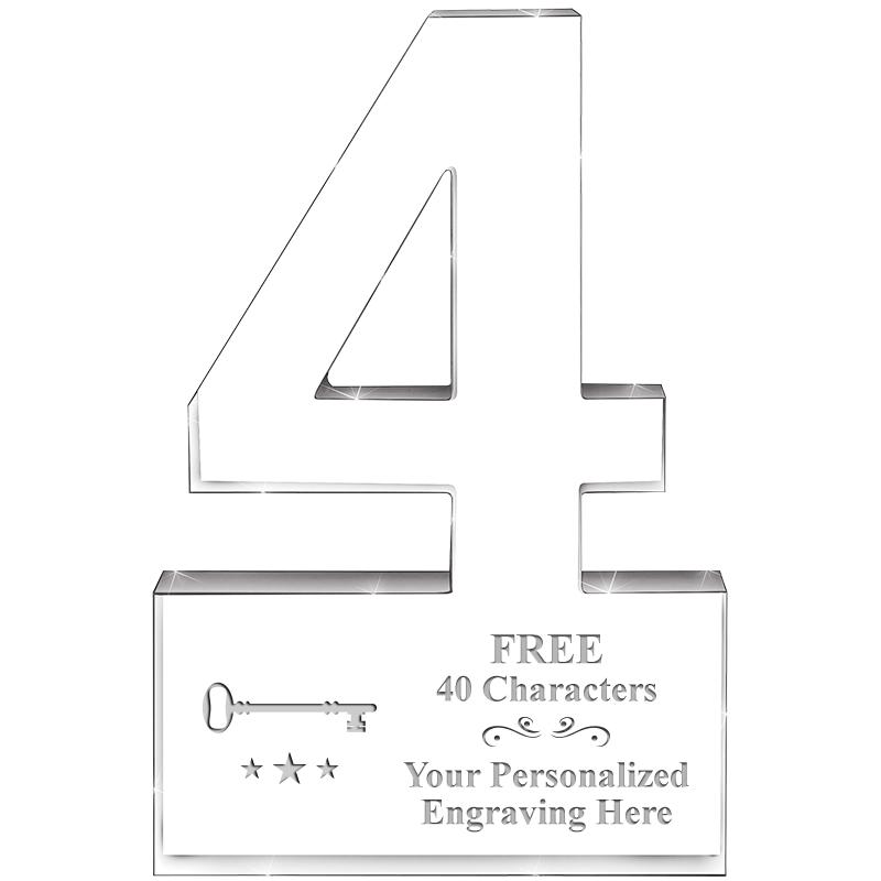 6" 4 YEARS OF SERVICE ACRYLIC