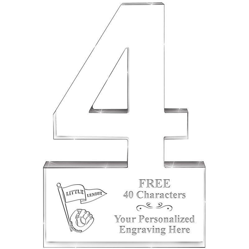 6" 4 YEARS OF SERVICE ACRYLIC